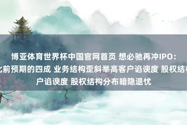 博亚体育世界杯中国官网首页 想必驰再冲IPO:本色收入不足此前预期的四成 业务结构歪斜举高客户谄谀度 股权结构分布暗隐退忧
