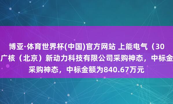 博亚·体育世界杯(中国)官方网站 上能电气(300827):中标中广核(北京)新动力科技有限公司采购神态,中标金额为840.67万元