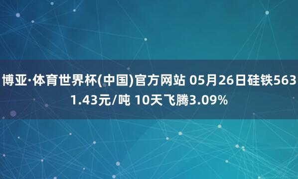 博亚·体育世界杯(中国)官方网站 05月26日硅铁5631.43元/吨 10天飞腾3.09%
