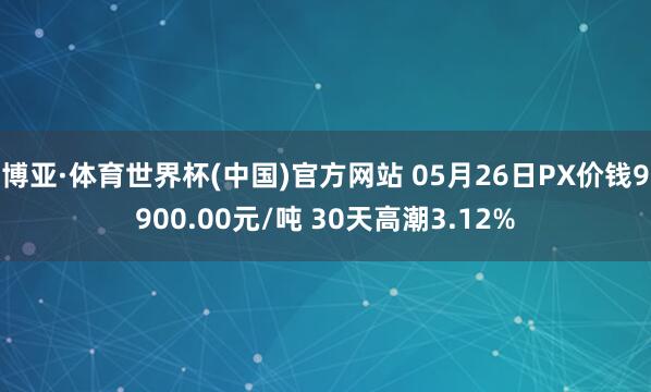 博亚·体育世界杯(中国)官方网站 05月26日PX价钱9900.00元/吨 30天高潮3.12%