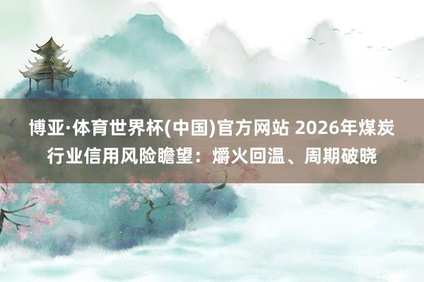 博亚·体育世界杯(中国)官方网站 2026年煤炭行业信用风险瞻望:爝火回温、周期破晓