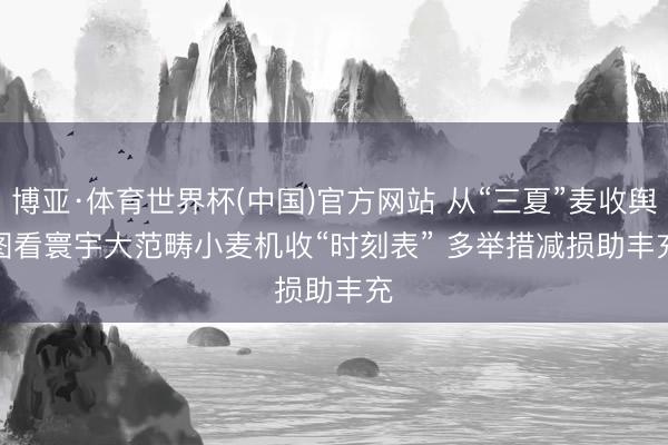 博亚·体育世界杯(中国)官方网站 从“三夏”麦收舆图看寰宇大范畴小麦机收“时刻表” 多举措减损助丰充