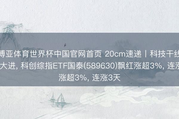 博亚体育世界杯中国官网首页 20cm速递丨科技干线呐喊大进, 科创综指ETF国泰(589630)飘红涨超3%, 连涨3天