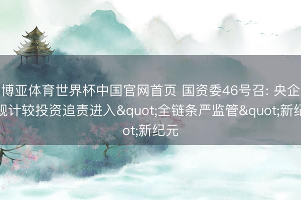 博亚体育世界杯中国官网首页 国资委46号召: 央企违规计较投资追责进入"全链条严监管"新纪元